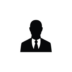 Wall Mural - Business man icon vector isolated on white, logo sign and symbol.