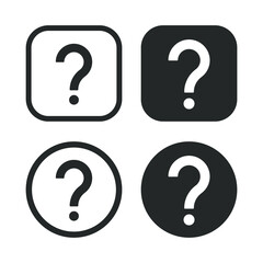 Poster - Question mark vector icon. Helpdesk and service sign. Web help and Q&A symbol. Riddle logo. Isolated on white background.