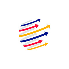 abstract business logo. corporate identity design elements. network connect, integrate, grow concept