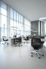 Open space office interior
