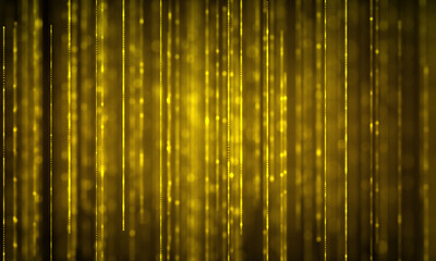 Wall Mural - Beautiful golden particle line pattern background