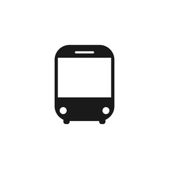 Wall Mural - bus black icon. transportation silhouette. vector outline illustration isolated on white.