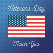 happy veterans day, United State of America flag, stars blue background
