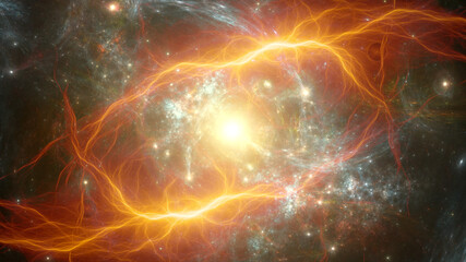 Wall Mural - fantasy star background, deep space illustration