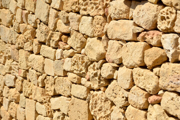 texture of brick wall in sunlight