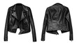 © Dzha - Woman black leather jacket isolated on white background