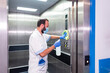 © Juan - cleaning staff performing disinfection and hygiene work in hospital facilities