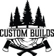 logging logo custom build equipment stock and vector image	
