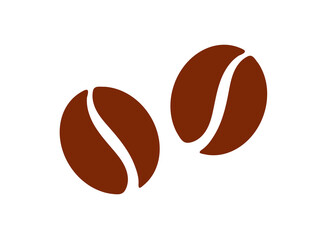 Wall Mural - two coffee beans icon.