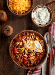 Canvas Print - Bowl of chili con carne