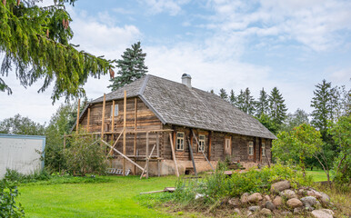 Poster - barn style building estonia europe