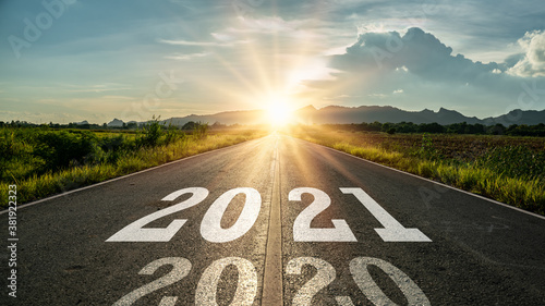 Fotografía New year 2021 or start straight concept