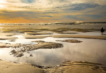 Wall Mural - Sunser on the central Oregon Coast at Neskowin beach, just north of Lincoln City.