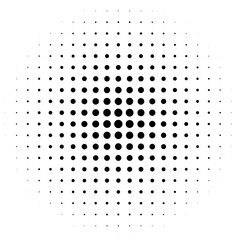 Leinwandbilder - Halftone vector illustration. Geometric half tone design element
