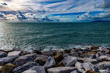 rocks and sea