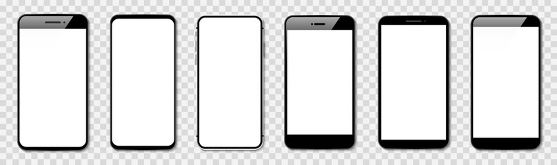 Smart phone vectoron transparent background