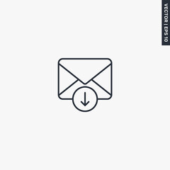 Poster - Drop down email, linear style sign for mobile concept and web design