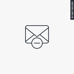 Poster - Remove email, linear style sign for mobile concept and web design