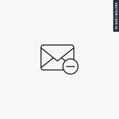 Poster - Message remove, linear style sign for mobile concept and web design