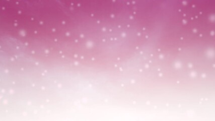 Wall Mural - intro animation with snow particle falling against pink abstract pattern background for opening , logo, transition and title.