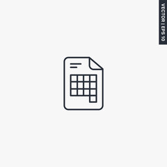 Poster - Financial report, linear style sign for mobile concept and web design