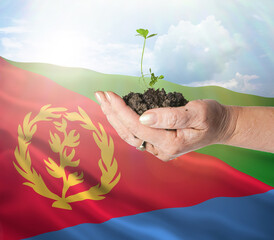 Eritrea growth and new beginning. Green renewable energy and ecology concept