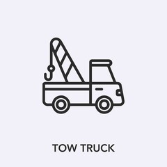 Poster - tow truck icon vector sign symbol