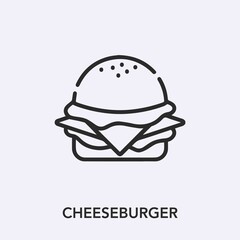 Poster - cheeseburger icon vector sign symbol