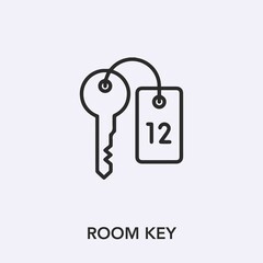 Poster - room key icon vector sign symbol