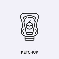 Poster - ketchup icon vector sign symbol