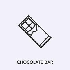 Poster - chocolate bar icon vector sign symbol