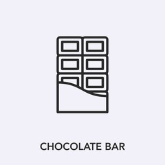 Wall Mural - chocolate bar icon vector sign symbol