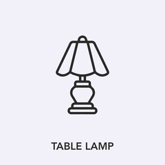 Poster - table lamp icon vector sign symbol