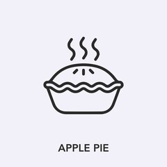 Poster - apple pie icon vector sign symbol
