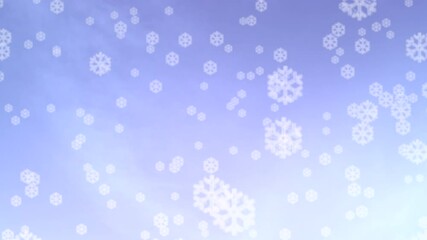 Poster - intro animation with  snow  falling for opening , logo, transition and title.
