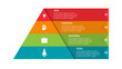 Vector pyramid up arrows infographic, diagram chart, triangle graph presentation. Business timeline concept with 4 parts