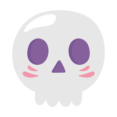 Sticker - skull cartoon character death isolated design icon