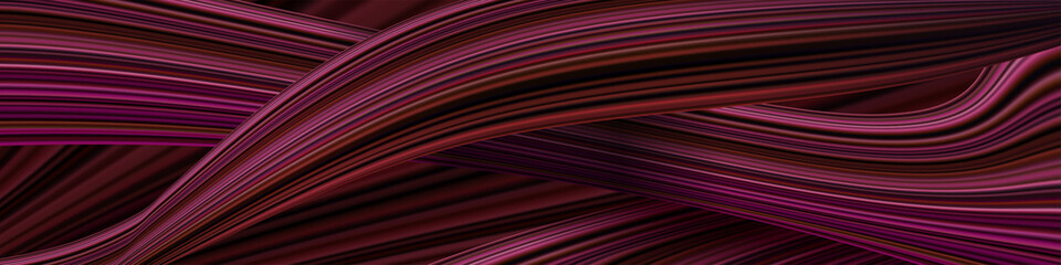 Poster - Abstract banner with colorful shapes. Fluid and wavy threads.
