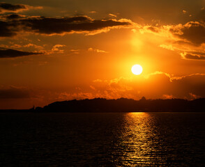 Poster - 霞ヶ浦　夕陽