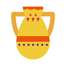 Mexican Vase Icon, Flat Style