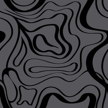 Vector Seamless Black And Gray Irregular Lines. Transition Abstract Background Pattern.