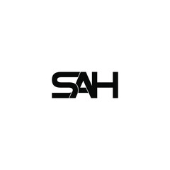 sah letter original monogram logo design