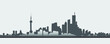 Shadow of City panoramic skyline view. Urban architectural buildings. Cityscape sketch.Vector EPS 10.