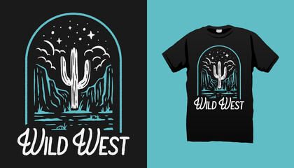 Wild West Desert Tshirt Design