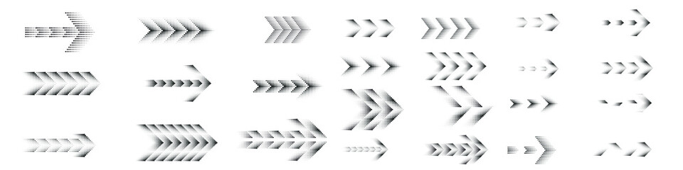 Fototapete - Abstract Hipster Linear halftone dots Background with arrow design elements . Vector 