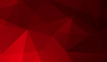 Abstract Red Black Gradient Triangle Background. 3D Triangles. Modern Wallpaper.