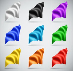 Wall Mural - set of multi-colored vector flags on a white background