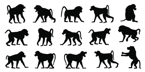 baboon silhouettes
