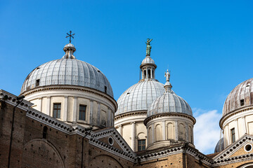 Sticker - Basilica and Abbey of Santa Giustina (St. Justina, V-XVII century) in Padua downtown (Padova), Prato della Valle square, Veneto, Italy, Europe.