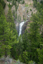 Tower Falls Of The Yellowstone National Park, Wyoming, Usa
